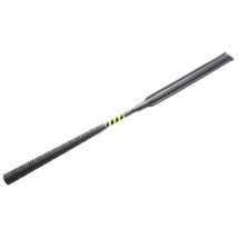 Amahorse - Frustino manico lungo bicolore con puntale imbottito lunghezza 65 cm - Nero e Giallo