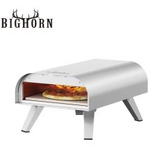 Bighorn - Four à Pizza à Gaz 3.5KW,Four à Pizza Portable avec Pierre Céramique 12inch Pieds PliablesAcier Inoxydable Avec Housse de Pluie
