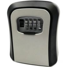 Qpuion - Four Digit Password Waterproof Curved Password Key Box Gray - Gray
