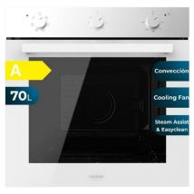 Cecotec - Four encastrable multifonction m236000 glass white time de 70l de capacity, 6 functions, timer, class a, 2800w, steam base xxl, steam