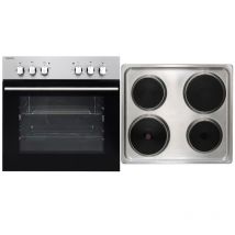 Respekta - Set de cuisine four encastrable plaque de cuisson inox