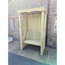 Churnet Valley - Four Seasons 2 Seater Arbour - Timber - L85 x W120 x H205 cm - Minimal Assembly Required