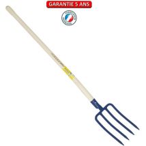 Fourche à bêcher douille 4 dents 29 cm manche pomme - Outils Perrin