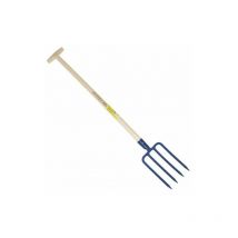 Fourche à bêcher douille 4 dents 29 cm manche béquille - Outils Perrin