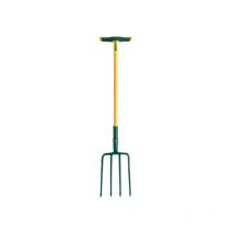 Fourche à bêcher Leborgne à douille 4 dents carrées PRO manche novagrip béquille