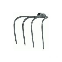 Lifeingarden - Fourche Keyman avec 4 quatre dents courbes pour fumier de foin et paille sans manche