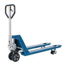 Pfaff - Fourche transpalette-L.1150mm Trgf.2500kg sta caoutchouc plein bleu ciel/PUR