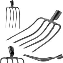 Fourches de jardin économiques Kadax 5 dents pour foin, fumier, acier, sans manche