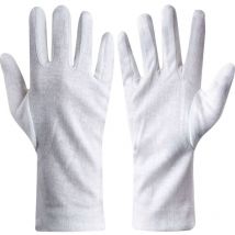 Women's Fourchette Polycotton Sewn Wrist Gloves - Size 8, Pack of 12 - White - Sitesafe