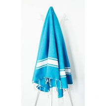 Fouta 100x200 Cap Ferret Bleue - 100% coton - finition franges