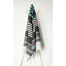 Fouta 100x200 Gris, Bleu, Noir, Rouge, Blanc - coton - franges