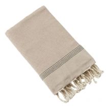 Fouta avec Franges 100 x 200 cm – 100% Coton Tissé Teint Ulysse Ficelle
