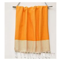 Fouta de Plage Abeille 100% coton Grande Taille- Douceur et confort Serviette de Plage - 100x200cm - orange homeflair