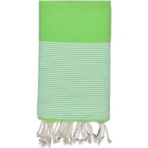 Fouta de Plage Abeille 100% coton Grande Taille- Douceur et confort Serviette de Plage - 100x200cm - Vert homeflair
