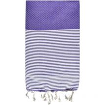 Fouta de Plage Abeille 100% coton Grande Taille- Douceur et confort Serviette de Plage - 100x200cm - Violet homeflair