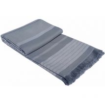Fouta de plage paréo grise 100 x 180 cm