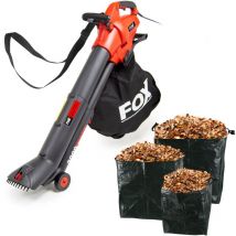 Fox 4-in-1 Garden Blower Vacuum + 3pk Garden Waste Bags