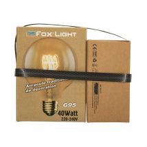 FOX LIGHT Lot Lampe Ceramique Avec Interupteur Variateur + Ampoule Filament Vintage G95 40w