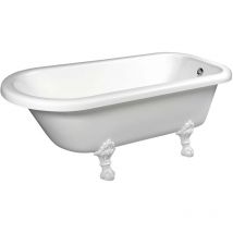 Polysan - foxtrot Bain blanc 170x75x49cm, Jambes blanches