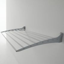 Foxydry - Fold Étendoir à linge, Séchoir à linge mural et pliable en aluminium et acier, 100x57x9 cm - Gris