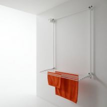 Foxydry - tendoir à linge Mural, séchoir Vertical, Coulissant de Bas en Haut, séchoir rétractable et repliable Blanc Wall 152x52x137 cm - Blanc