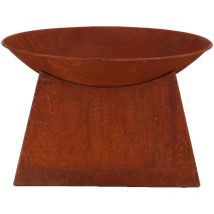 Esschert Design - Brasero Acier Rouille sur socle