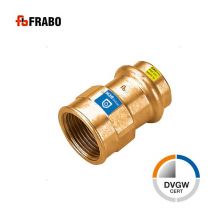 Kombi Übergangsstück i mit ig 12mm x 1/2' ig, Rotguss, Gas Wasser, v Kontur - Frabo