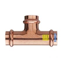 Pressfitting Kombi T-Stück reduziert i/i/i, 35 x 28 x 35mm, Gas Wasser, v Kontur - Frabo