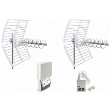 Kit 11 evo T2 217961 2 pz. elika + MAP3R3UU lte 223709 + Alimentatore 12V - Fracarro