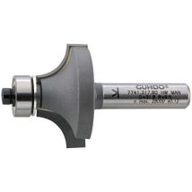 Guhdo - Fraise à arrondir, outil à bois, ø : 20,7 mm, Rayon 4,0 mm, Long. utile 9,5 mm, Long. totale : 53,0 mm