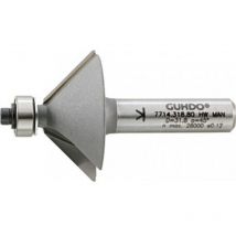 Fraise à chanfreiner, outil à bois, Ø : 31,8 mm, Angle 45 °, Long. utile 12,7 mm, Long. totale : 54,5 mm