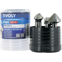 Tivoly - 5 Walnussfräser 90° HSS-E5 (Kobalt 5%) • Ø10,4 mm / Ø16,5 mm / Ø20,5 mm / Ø25 mm / Ø31 mm • Zur Bearbeitung von widerstandsfähigen Stählen •