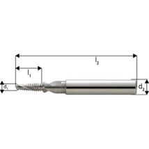 Fraise À Percer Et Fileter Bgf En Carbure Monobloc, Avec Arrosage Central, 2 X D, Sans Revêtement, Filetage : M12, Pas 1,75 Mm