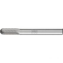Fraise sur tige de 6 mm, en carbure, forme sphérique cylindrique WRC (bout rond), denture 5, Forme : WRC 0616, Ø de la tête 6 mm