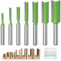 ZVD - Fraise Droite Defonceuse 7pcs - Mèches De Routeur Carbure De Tungstène à Queue De 6 Mm