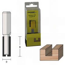 Fraise à rainurer droite d. 12 mm Lu. 20 mm Lt. 51 mm Queue 8 mm