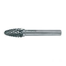 Fraise sur tige rbf d. 12 mm long. tête 25 mm d. tige 6 mm carbure nu engrènement kvz 4