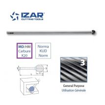 Fraise rotative carbure longue Izar spherique kud denture 3 de 8 à 12.7 mm d. 12.7 x 6 mm