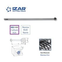 Fraise rotative carbure longue Izar spherique kud denture 6 de 8 à 12.7 mm d. 9.6 x 6 mm