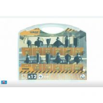 Coffret 12 fraises défonceuse - Queue 6mm - Leman