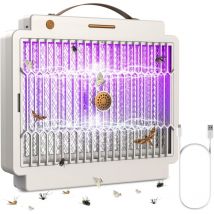 Lampe Anti Moustique, Tue Mouche Eléctrique Rechargeable Lampe uv Anti Insectes Volants 3000V Tueur d'Insectes Electrique Lampe Moustique pour