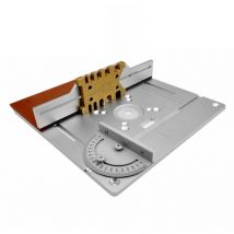 Decdeal - Fraiseuse à chanfreiner et à tailler en bakélite plaque à chanfreiner set de 4 pièces (plaque + dossier + règle à pousser + jauge à tenons)