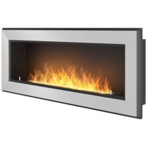Frame 1200 SimpleFire Einbau-Bioethanolkamin aus Edelstahl mit Glas