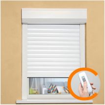 France Combi - Volet roulant aluminium - h 1,4 x l 1 m - Manoeuvre électrique radio - Blanc