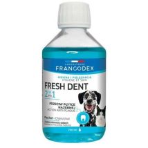 FRANCODEX Fresh Dent Mundhygieneflüssigkeit - Formel für Hunde/Katzen - 250 ml