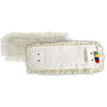 Tampel - Frange coton blanc 40 cm poches + languettes + 2 oeillets Le lavage