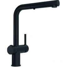 Franke - Active - Einhebelmischer fn 5351.901, mit Ablaufbedienung Twist und ausziehbarer Brause, schwarz matt 115.0669.769