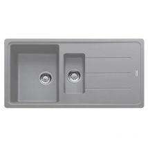 Franke - Basis bfg 651 Spüle 97x50cm mit Saucen-Entleerer und umkehrbarer Abtropffläche, Fragranite +, Steingrau (BFG651SK)