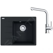 Franke - Colonnes - Set de cuisine G248MČ, évier en fragranit cng 611-62 TL/7 + robinet fs 3230.031, noir mat / chrome