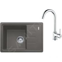Colonnes - Set de cuisine G265O, évier en fragranit bsg 611-62 + robinet fp 9000.031, gris pierre / chrome 114.0700.747 - Franke